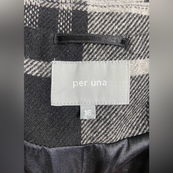 Wide Line Plaid Woolen Cardigan with Cute Big Buttons - Picture 11 of 12